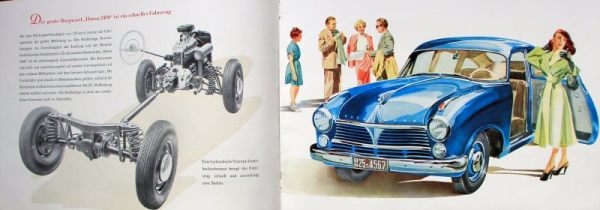Borgward Hansa 2400 Modelprogram 1952 Carbrochure (10039)